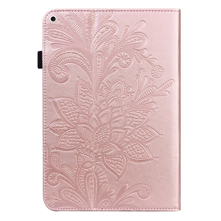 Lace Flower Embossing Pattern Horizontal Flip Leather Case with Holder & Card Slots & Wallet & Photo Frame & Sleep / Wake-up Function For iPad 9.7 2018 / 9.7 2017 / Air 2 / Air(Rose Gold) - iPad Pro 9.7 inch Cases by buy2fix | Online Shopping UK | buy2fix