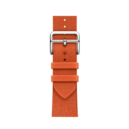 Two-color Nylon Braid Watch Band For Apple Watch Ultra 49mm&Watch Ultra 2 49mm / Series 9&8&7 45mm / SE 3&SE 2&6&SE&5&4 44mm / 3&2&1 42mm(Orange) by buy2fix
