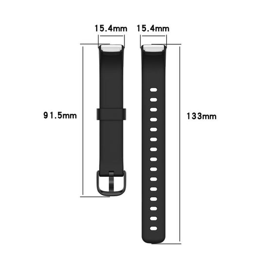 xDfind For Fitbit Luxe Silicone Color Buckle Watch Band, Size:L(Black) by xDfind