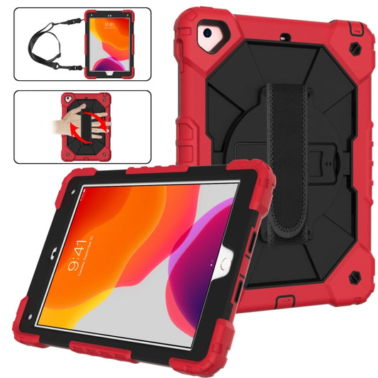Contrast Color Robot Shockproof Silicon + PC Protective Case with Holder & Shoulder Strap For iPad 9.7 (2018) & (2017) / Air 2 / Air(Red+Black) - iPad 9.7 (2018) & (2017) Cases by buy2fix | Online Shopping UK | buy2fix