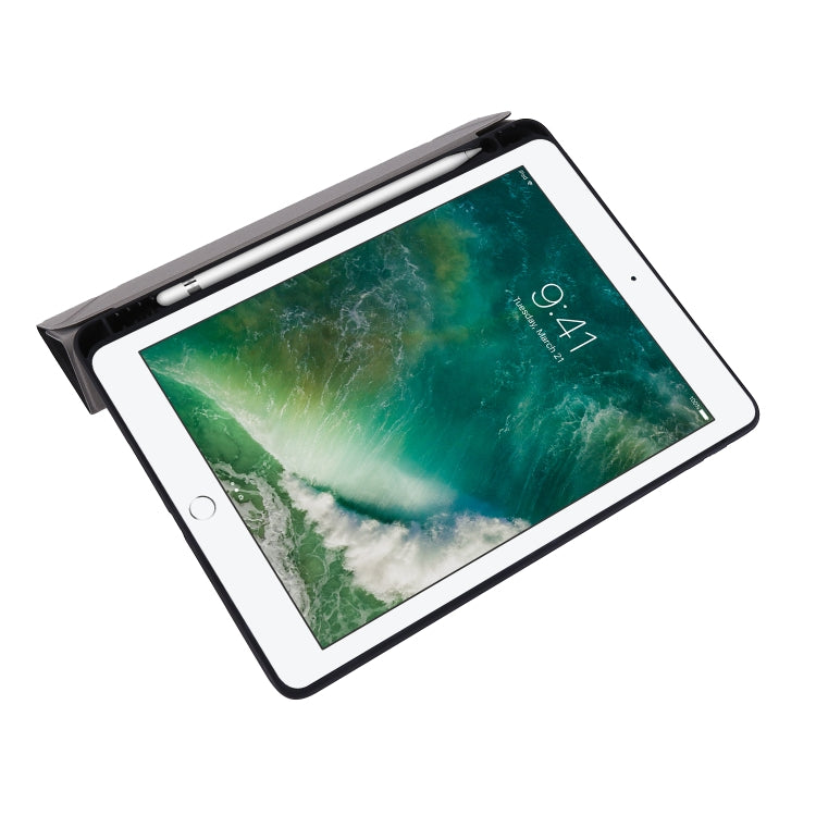 For iPad 10.2 2021 / 2020 / 2019 / iPad 10.2 2020 Silk Texture Horizontal Deformation Flip Leather Case with Holder & Pen Slot(Black) - iPad 10.2 Cases by buy2fix | Online Shopping UK | buy2fix