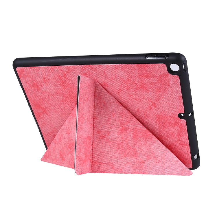For iPad 10.2 2021 / 2020 / 2019 / iPad 10.2 2020 Silk Texture Horizontal Deformation Flip Leather Case with Holder & Pen Slot(Pink) - iPad 10.2 Cases by buy2fix | Online Shopping UK | buy2fix