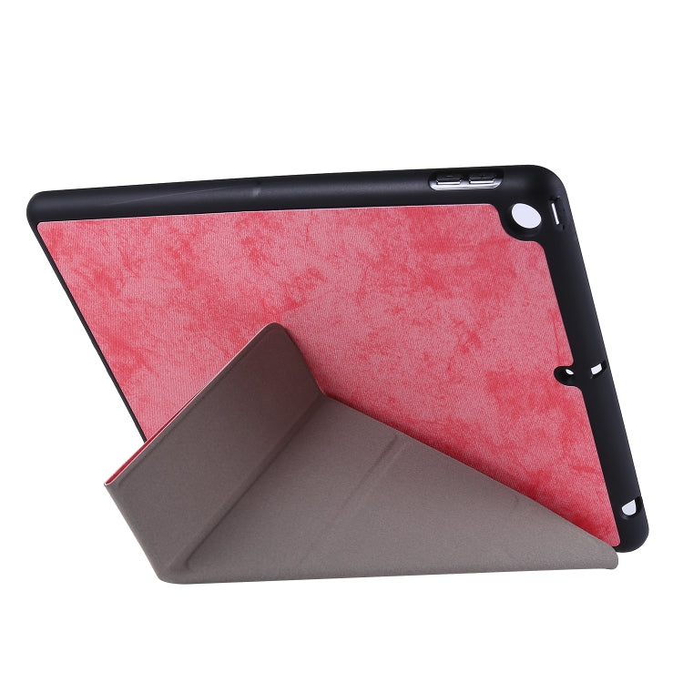 For iPad 10.2 2021 / 2020 / 2019 / iPad 10.2 2020 Silk Texture Horizontal Deformation Flip Leather Case with Holder & Pen Slot(Pink) - iPad 10.2 Cases by buy2fix | Online Shopping UK | buy2fix