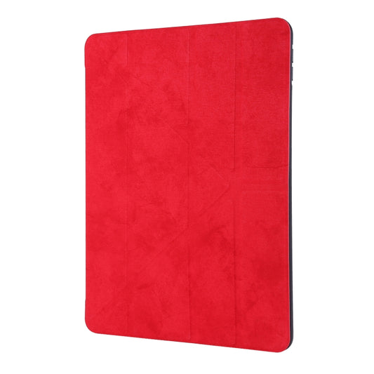 For iPad 10.2 2021 / 2020 / 2019 / iPad 10.2 2020 Silk Texture Horizontal Deformation Flip Leather Case with Holder & Pen Slot(Red) - iPad 10.2 Cases by buy2fix | Online Shopping UK | buy2fix
