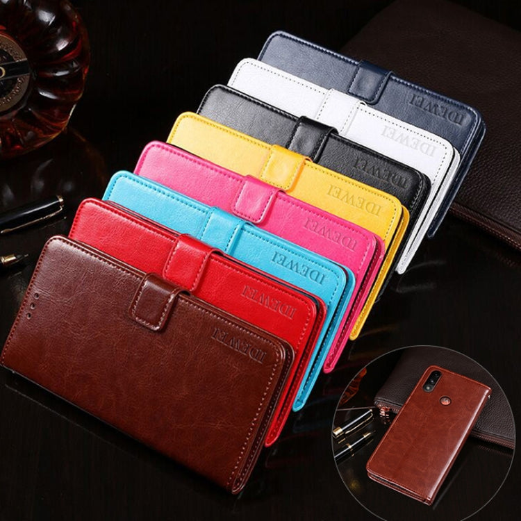 For Lenovo K13 idewei Crazy Horse Texture Horizontal Flip Leather Case with Holder & Card Slots & Wallet(Red) - Lenovo by idewei | Online Shopping UK | buy2fix