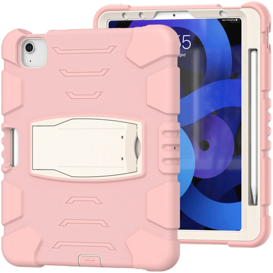 3-Layer PC + Silicone Shockproof Tablet Case with Holder For iPad Air 2020 / 2022 10.9 / Pro 11 2022 / 2021 / 2020 / 2018(Cherry Blossoms Pink) - iPad Air (2022) / (2020) 10.9 Cases by buy2fix | Online Shopping UK | buy2fix