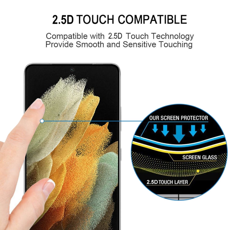 For Samsung Galaxy S21 Ultra 5G 25pcs Full Glue 9H HD 3D Curved Edge Tempered Glass Film(Black) - Galaxy Tempered Glass by buy2fix | Online Shopping UK | buy2fix