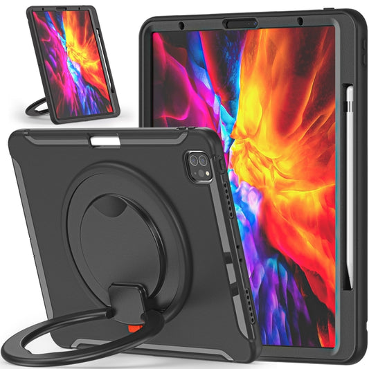 Shockproof TPU + PC Protective Case with 360 Degree Rotation Foldable Handle Grip Holder & Pen Slot For iPad Pro 12.9 2020 / 2018(Black) - More iPad Cases by buy2fix | Online Shopping UK | buy2fix