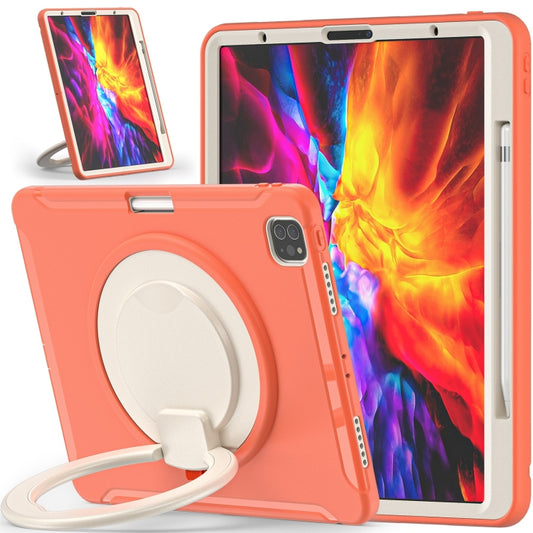 Shockproof TPU + PC Protective Case with 360 Degree Rotation Foldable Handle Grip Holder & Pen Slot For iPad Pro 12.9 2020 / 2018(Living Coral) - More iPad Cases by buy2fix | Online Shopping UK | buy2fix