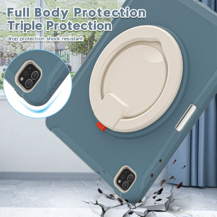 Shockproof TPU + PC Protective Case with 360 Degree Rotation Foldable Handle Grip Holder & Pen Slot For iPad Pro 12.9 2020 / 2018(Cornflower Blue) - More iPad Cases by buy2fix | Online Shopping UK | buy2fix