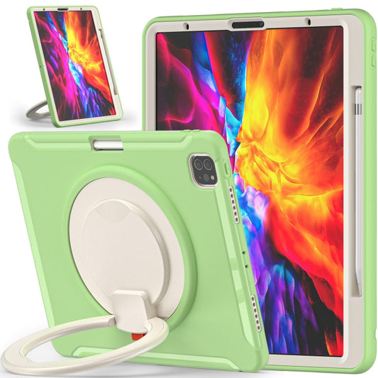 Shockproof TPU + PC Protective Case with 360 Degree Rotation Foldable Handle Grip Holder & Pen Slot For iPad Pro 12.9 2020 / 2018(Matcha Green) - More iPad Cases by buy2fix | Online Shopping UK | buy2fix