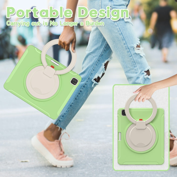 Shockproof TPU + PC Protective Case with 360 Degree Rotation Foldable Handle Grip Holder & Pen Slot For iPad Pro 12.9 2020 / 2018(Matcha Green) - More iPad Cases by buy2fix | Online Shopping UK | buy2fix