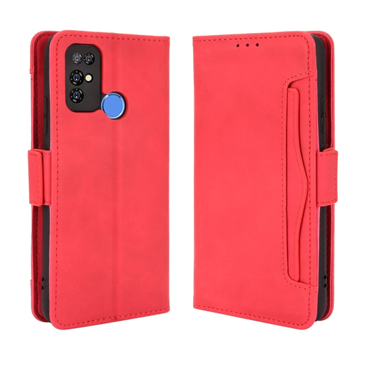 For Doogee X96 Pro Skin Feel Calf Pattern Horizontal Flip Leather Case with Holder & Card Slots & Photo Frame(Red) by buy2fix