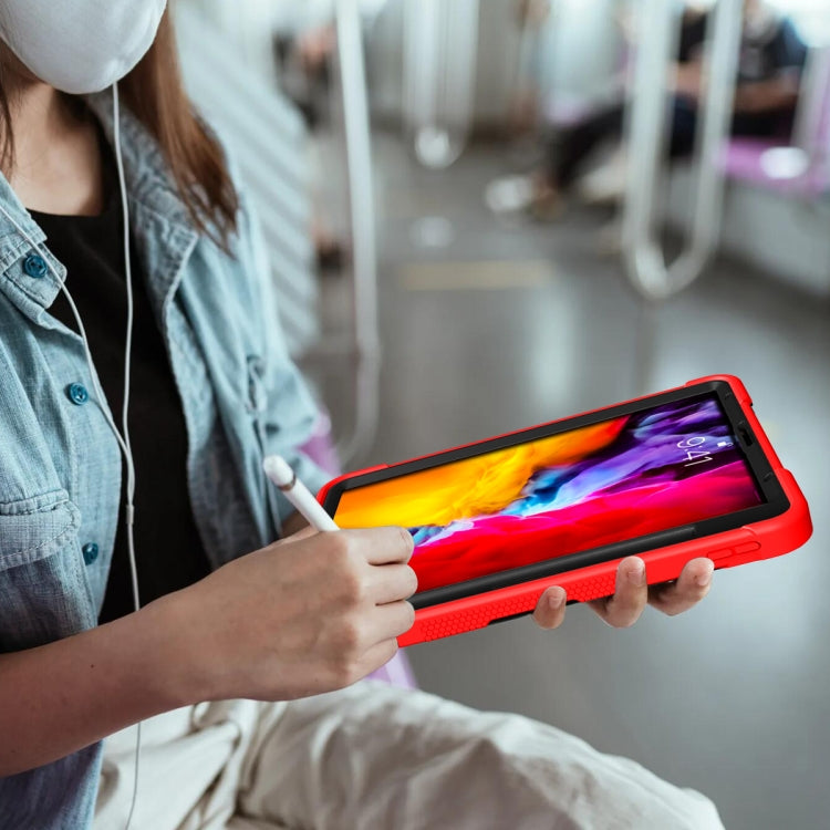 For iPad Pro 11 inch 2020 Silicone PC Shockproof Tablet Case with Holder (Red + Black) - iPad Pro 11 (2020) Cases by buy2fix | Online Shopping UK | buy2fix