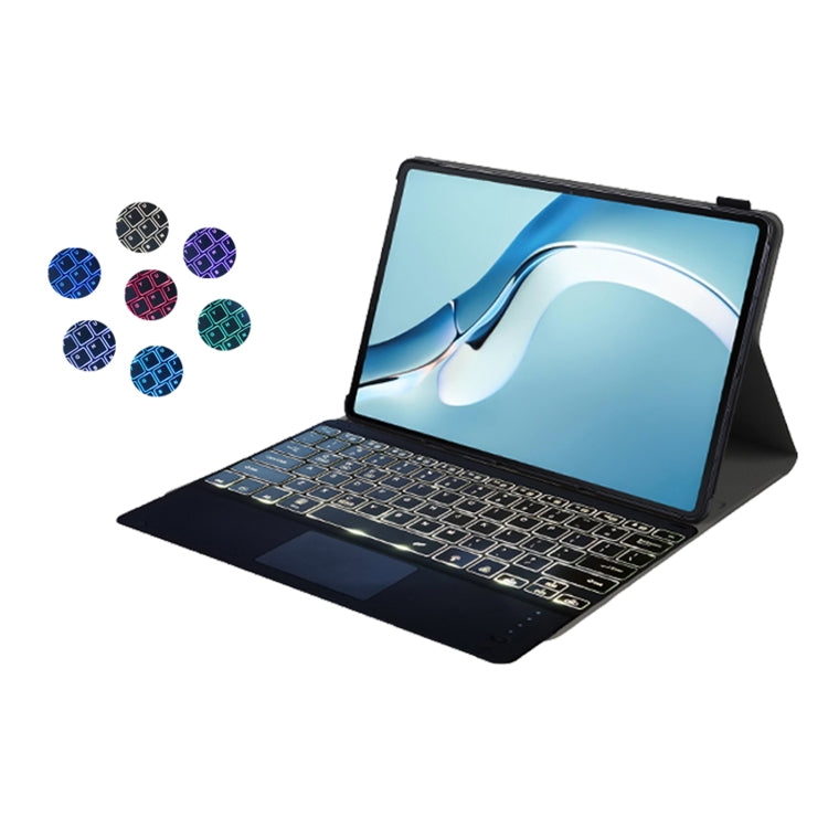 A126-AS For Huawei MatePad Pro 12.6 2021 Sheep Texture Ultra-thin Backlight Bluetooth Keyboard Horizontal Flip Leather Tablet Case with Holder & Touchpad(Gold) by buy2fix