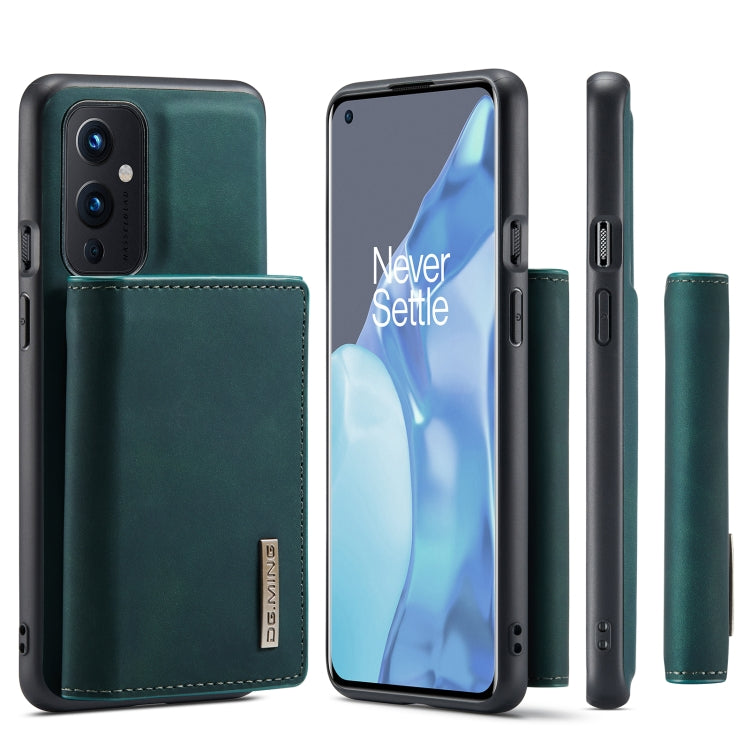 For OnePlus 9 (EU/NA) DG.MING M1 Series 3-Fold Multi Card Wallet Back Cover Shockproof Case with Holder Function(Green) - by DG.MING | Online Shopping UK | buy2fix