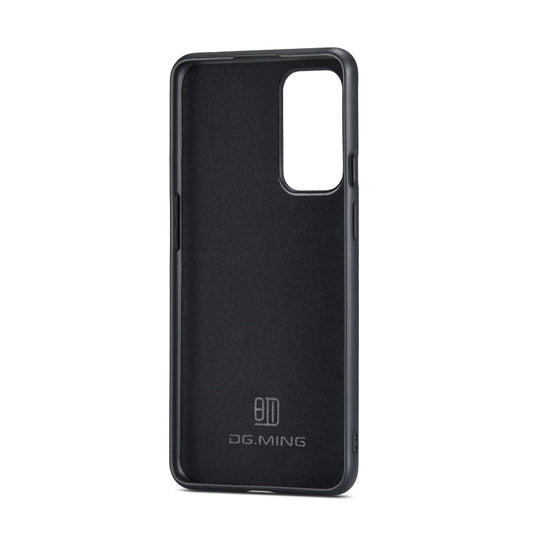 For OnePlus 9 (EU/NA) DG.MING M2 Series 3-Fold Multi Card Bag Back Cover Shockproof Case with Wallet & Holder Function(Black) by DG.MING