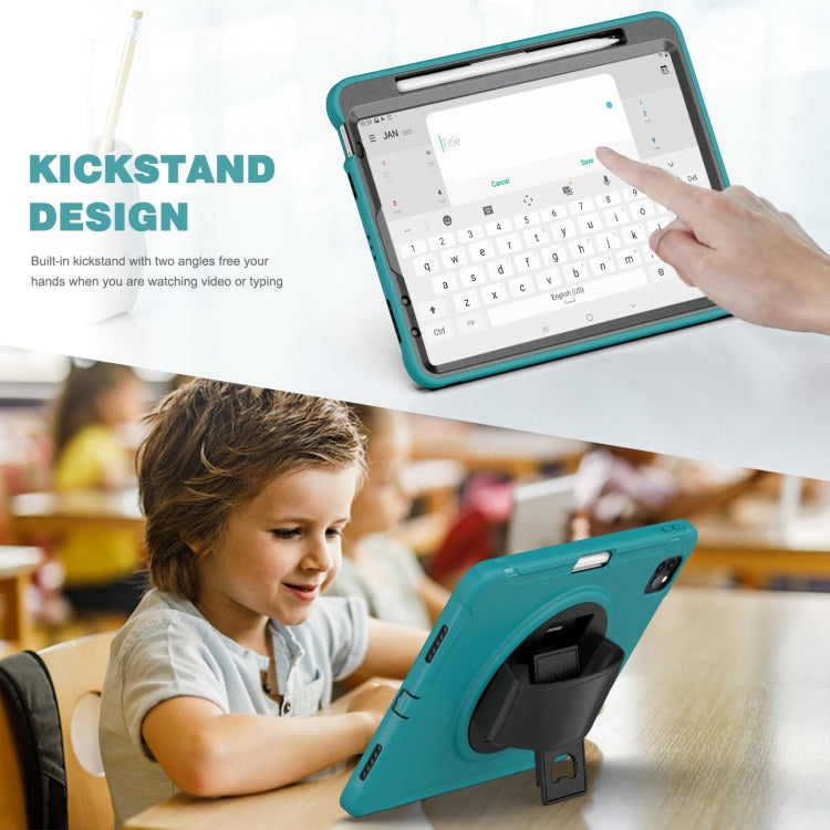 For iPad Pro 11 2022 / 2021 / 2020 / 2018 360 Degree Rotation PC + TPU Protective Tablet Case with Holder & Hand-strap & Pen Slot(Blue) - iPad Pro 11 (2022/2021) Cases by buy2fix | Online Shopping UK | buy2fix