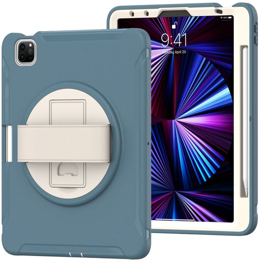 For iPad Pro 11 2022 / 2021 / 2020 / 2018 360 Degree Rotation PC + TPU Protective Tablet Case with Holder & Hand-strap & Pen Slot(Cornflower Blue) - iPad Pro 11 (2022/2021) Cases by buy2fix | Online Shopping UK | buy2fix