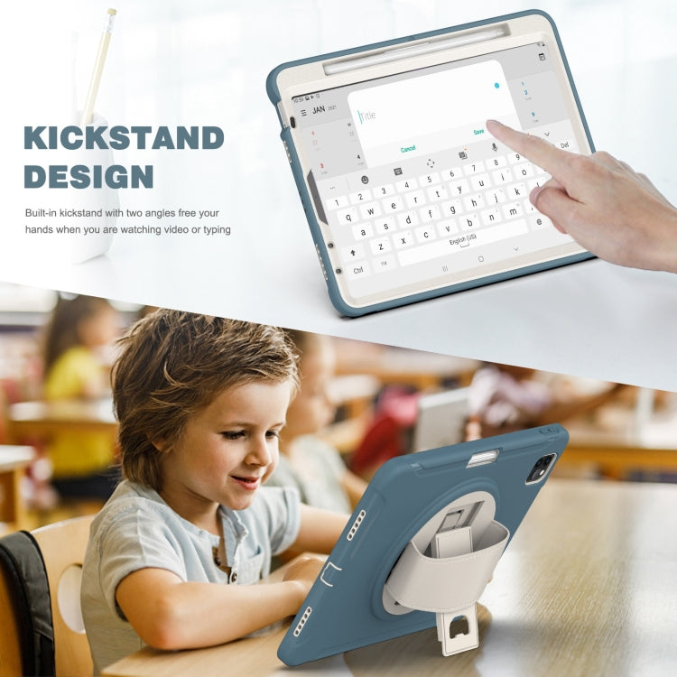 For iPad Pro 11 2022 / 2021 / 2020 / 2018 360 Degree Rotation PC + TPU Protective Tablet Case with Holder & Hand-strap & Pen Slot(Cornflower Blue) - iPad Pro 11 (2022/2021) Cases by buy2fix | Online Shopping UK | buy2fix