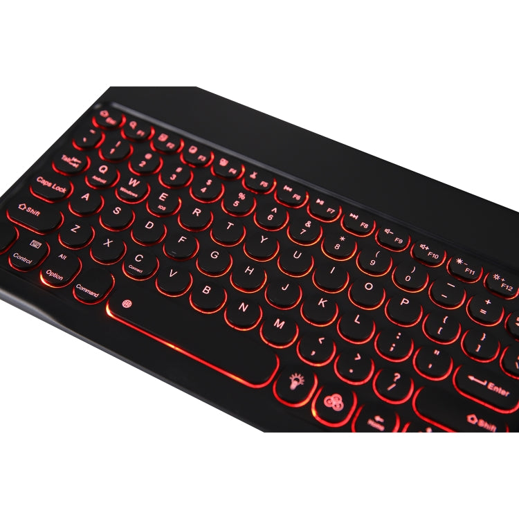 For Lenovo Pad Plus 11 inch TB-J607F / Tab P11 11 inch TB-J606F / Pad 11 inch YAM12 Backlight Style Lambskin Texture Detachable Round Keycap Bluetooth Keyboard Leather Tablet Case with Holder(Light Green) by buy2fix