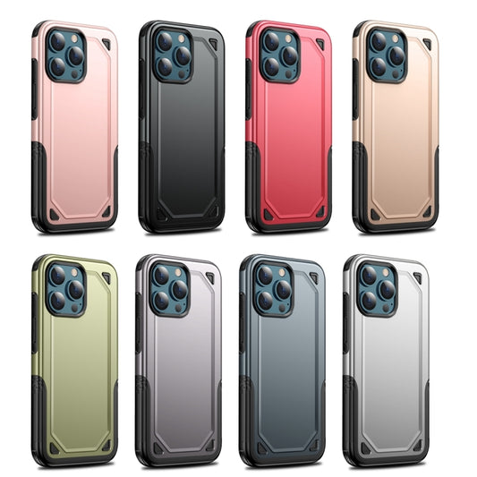 For iPhone 13 Pro Max Shockproof Rugged Armor Protective Case (Rose Gold) by buy2fix