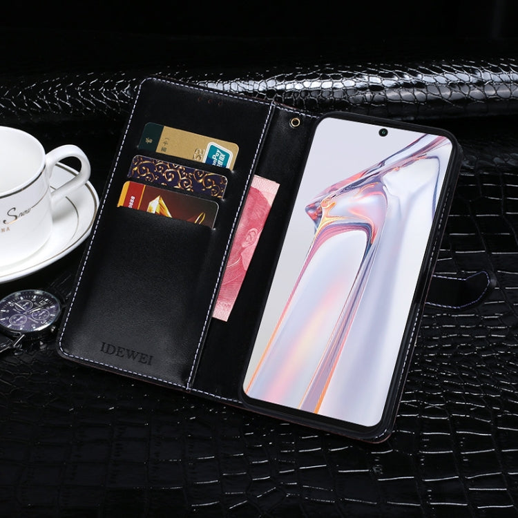 For Blackview A100 idewei Crocodile Texture Horizontal Flip Leather Case with Holder & Card Slots & Wallet(Dark Blue) by idewei