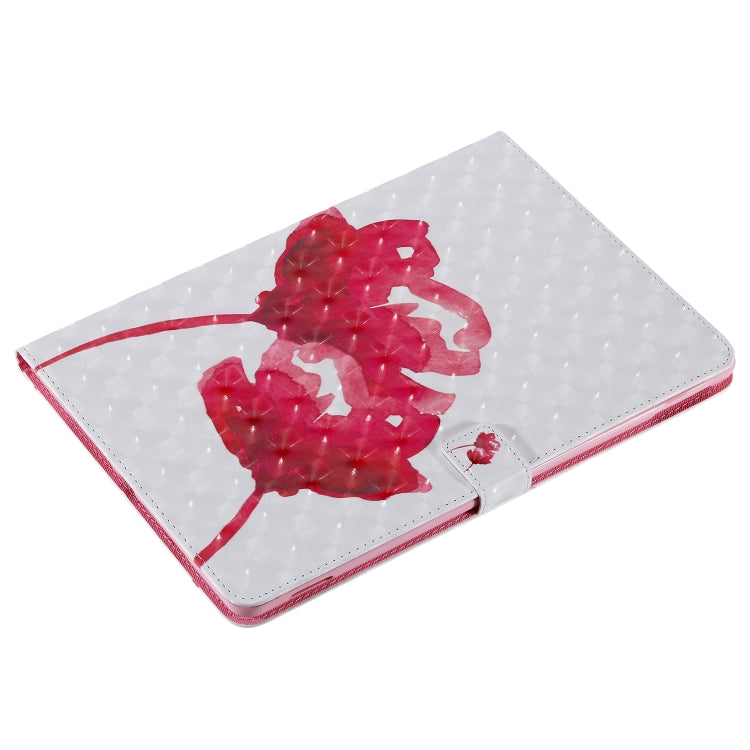 For iPad 10.2 / Pro 10.5 / Air 2019 3D Colored Drawing Horizontal Flip Leather Case with Holder & Card Slots & Wallet & Sleep / Wake-up Function(Red Rose) - iPad Air (2019) Cases by buy2fix | Online Shopping UK | buy2fix