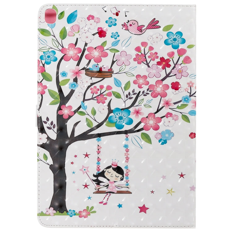 For iPad 10.2 / Pro 10.5 / Air 2019 3D Colored Drawing Horizontal Flip Leather Case with Holder & Card Slots & Wallet & Sleep / Wake-up Function(Girl Under The Tree) - iPad Air (2019) Cases by buy2fix | Online Shopping UK | buy2fix