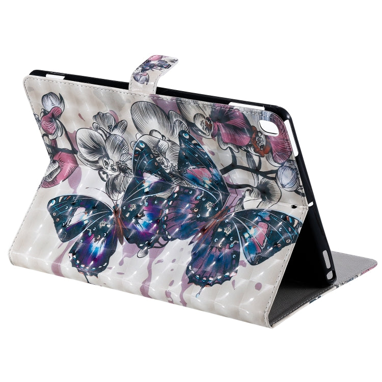 For iPad 10.2 / Pro 10.5 / Air 2019 3D Colored Drawing Horizontal Flip Leather Case with Holder & Card Slots & Wallet & Sleep / Wake-up Function(Black Butterfly) - iPad Air (2019) Cases by buy2fix | Online Shopping UK | buy2fix
