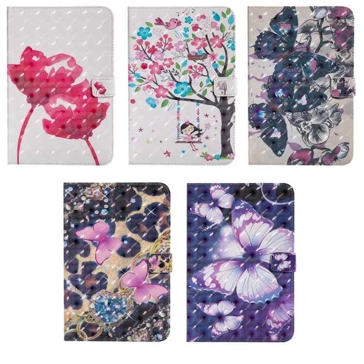 For iPad 10.2 / Pro 10.5 / Air 2019 3D Colored Drawing Horizontal Flip Leather Case with Holder & Card Slots & Wallet & Sleep / Wake-up Function(Black Butterfly) - iPad Air (2019) Cases by buy2fix | Online Shopping UK | buy2fix