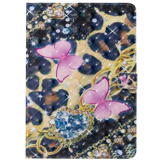 For iPad 10.2 / Pro 10.5 / Air 2019 3D Colored Drawing Horizontal Flip Leather Case with Holder & Card Slots & Wallet & Sleep / Wake-up Function(Pink Butterfly) - iPad Air (2019) Cases by buy2fix | Online Shopping UK | buy2fix