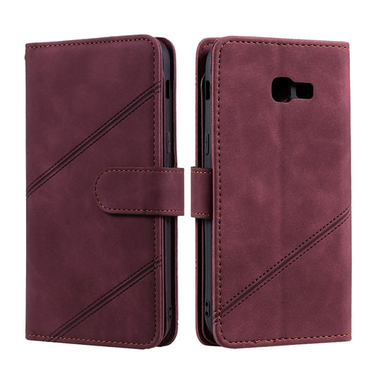 For Samsung Galaxy A5 2017 Skin Feel Business Horizontal Flip PU Leather Case with Holder & Multi-Card Slots & Wallet & Lanyard & Photo Frame(Wine Red) by buy2fix