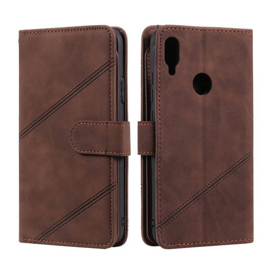 For Xiaomi Redmi Note 7 Skin Feel Business Horizontal Flip PU Leather Case with Holder & Multi-Card Slots & Wallet & Lanyard & Photo Frame(Brown) by buy2fix