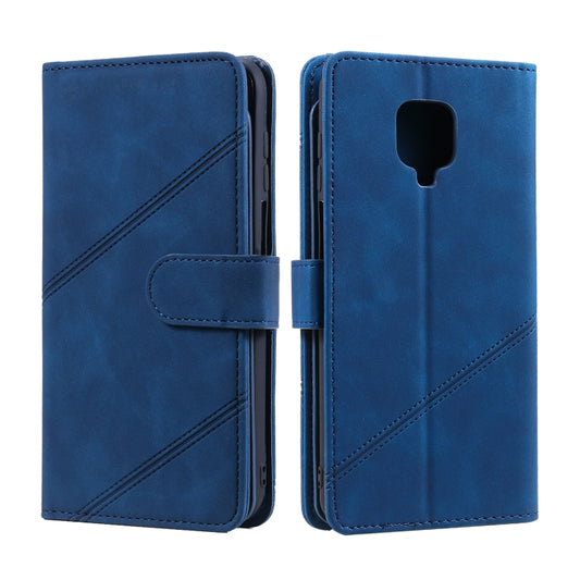 For Xiaomi Redmi Note 9 Pro/Note 9S Skin Feel Business Horizontal Flip PU Leather Case with Holder & Multi-Card Slots & Wallet & Lanyard & Photo Frame(Blue) by buy2fix