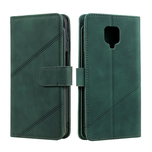 For Xiaomi Redmi Note 9 Pro/Note 9S Skin Feel Business Horizontal Flip PU Leather Case with Holder & Multi-Card Slots & Wallet & Lanyard & Photo Frame(Green) by buy2fix