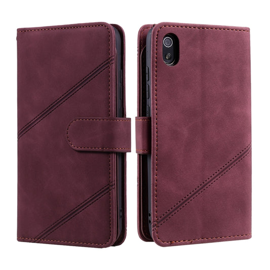 For Xiaomi Redmi 7A Skin Feel Business Horizontal Flip PU Leather Case with Holder & Multi-Card Slots & Wallet & Lanyard & Photo Frame(Red) by buy2fix