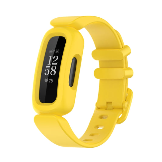 xDfind For Fitbit Ace 3 / Inspire2 Silicone Integrated Watch Band(Yellow) by xDfind