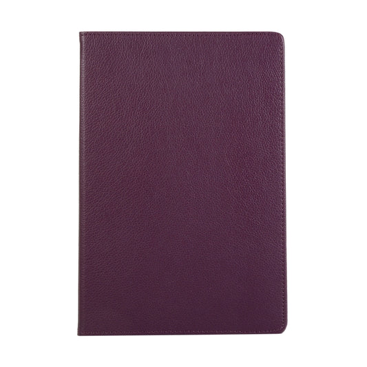 For Samsung Galaxy Tab S7 FE T730 Litchi Texture Horizontal Flip 360 Degrees Rotation Leather Case with Holder(Purple) by buy2fix