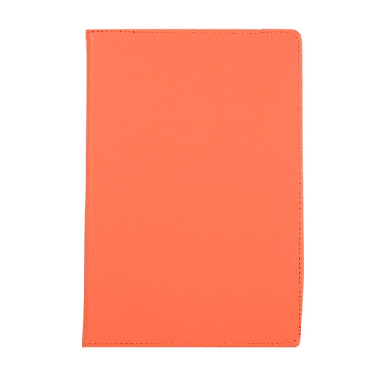 For Samsung Galaxy Tab S7 FE T730 Litchi Texture Horizontal Flip 360 Degrees Rotation Leather Case with Holder(Orange) by buy2fix