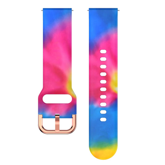 For Samsung Galaxy Watch 42mm Silicone Printing Watch Band(Colorful) by buy2fix