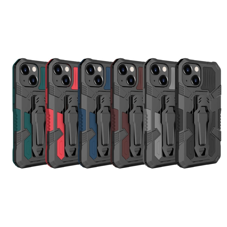 For iPhone 13 mini Machine Armor Warrior Shockproof PC + TPU Protective Case (Red) by buy2fix