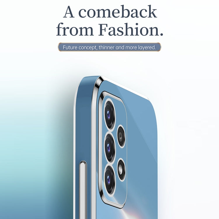 For Samsung Galaxy A52 5G XINLI Straight Edge 6D Electroplate TPU Phone Case(Celestial Blue) - Galaxy Phone Cases by XINLI | Online Shopping UK | buy2fix