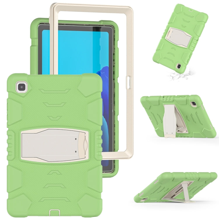 For Samsung Galaxy Tab A7 T500 3-Layer Protection Screen Frame + PC + Silicone Shockproof Combination Case with Holder(Matcha Green) - Other Galaxy Tab PC by buy2fix | Online Shopping UK | buy2fix