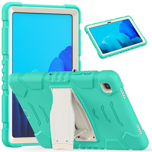For Samsung Galaxy Tab A7 T500 3-Layer Protection Screen Frame + PC + Silicone Shockproof Combination Case with Holder(Mint Green) - Other Galaxy Tab PC by buy2fix | Online Shopping UK | buy2fix