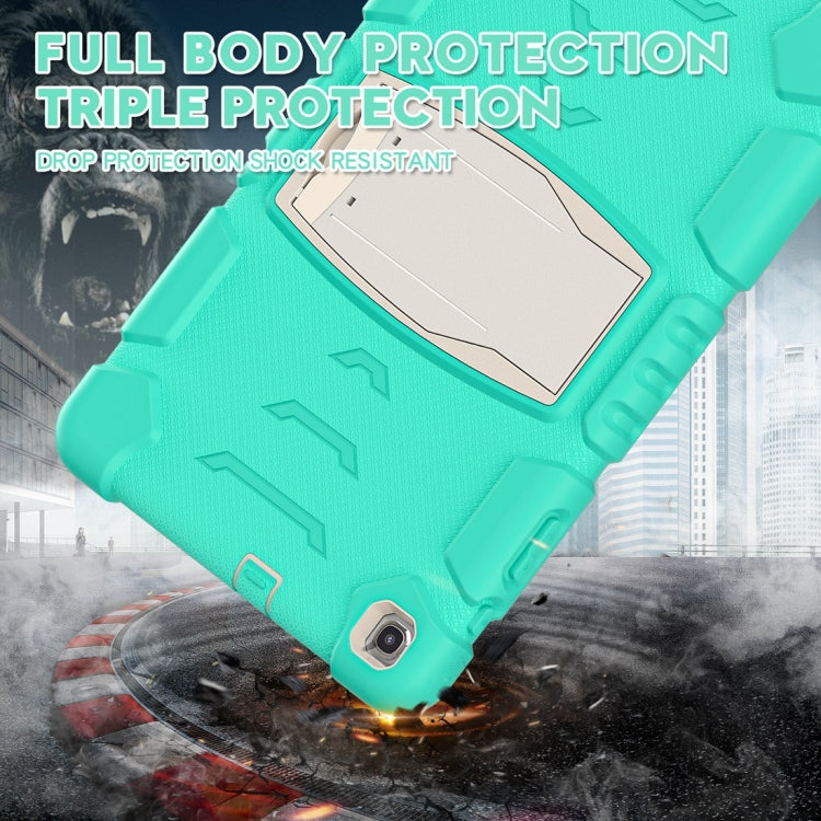For Samsung Galaxy Tab A7 T500 3-Layer Protection Screen Frame + PC + Silicone Shockproof Combination Case with Holder(Mint Green) - Other Galaxy Tab PC by buy2fix | Online Shopping UK | buy2fix