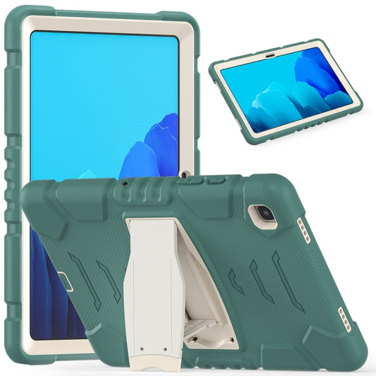 For Samsung Galaxy Tab A7 T500 3-Layer Protection Screen Frame + PC + Silicone Shockproof Combination Case with Holder(Emerald Green) - Other Galaxy Tab PC by buy2fix | Online Shopping UK | buy2fix