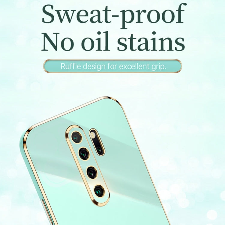 For Xiaomi Redmi Note 8 Pro XINLI Straight Edge 6D Electroplate TPU Phone Case(Mint Green) by XINLI