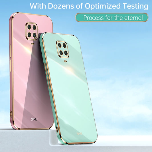 For Xiaomi Redmi Note 9S XINLI Straight Edge 6D Electroplate TPU Phone Case(Mint Green) by XINLI