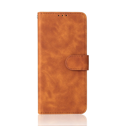 For Huawei P50 Pro Solid Color Skin Feel Magnetic Buckle Horizontal Flip Calf Texture PU Leather Case with Holder & Card Slots & Wallet(Brown) by buy2fix